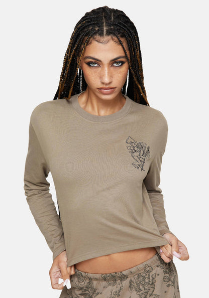 Hexborn Baba Yaga Embroidered Long Sleeve Pyjama Tee
