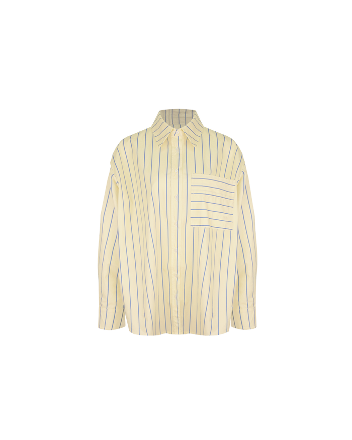 IDA SHIRT BUTTER NAVY STRIPE