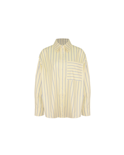 IDA SHIRT BUTTER NAVY STRIPE