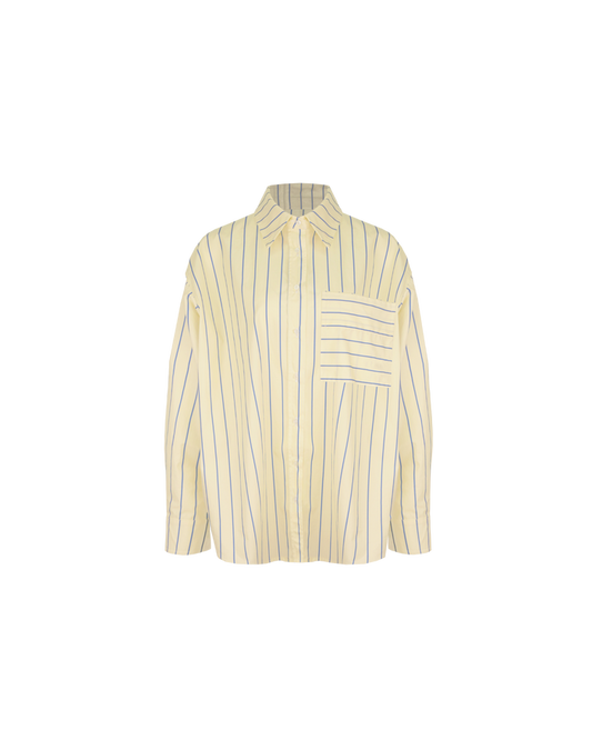 IDA SHIRT BUTTER NAVY STRIPE