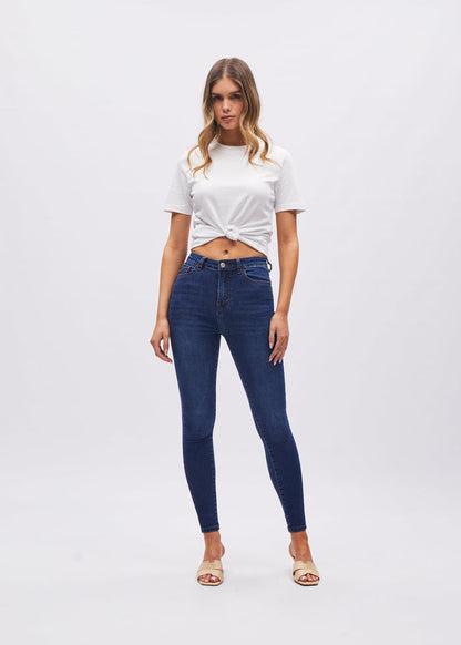 Jessica High Rise Skinny Blue Denim