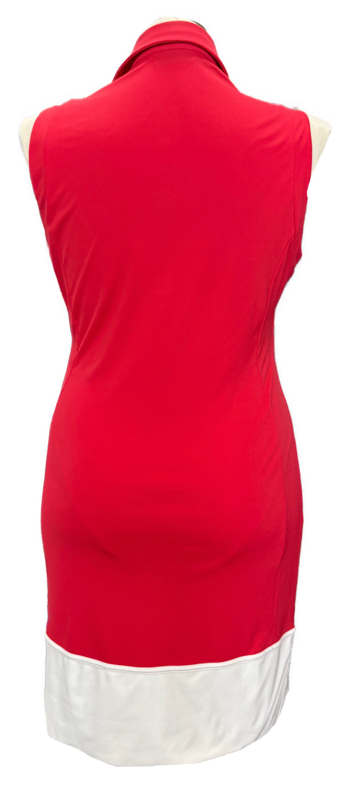 J.Lindeberg Red Sleeveless Golf Dress w/White Trim Size XL