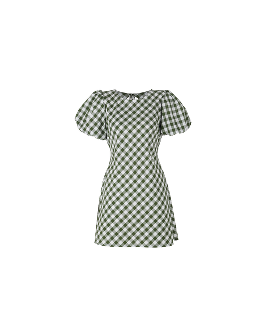 JORDAN GINGHAM MINIDRESS KHAKI GINGHAM