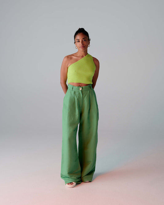 JORDAN LINEN PANT GREEN