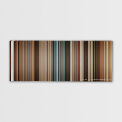 Juno color palette canvas print: thousands of thin vertical stripes of color