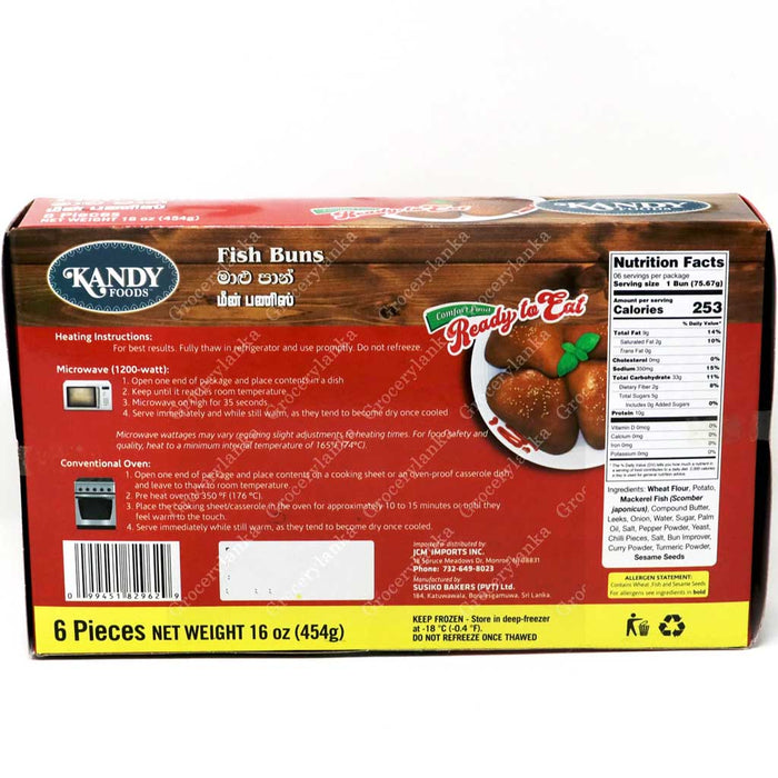 Kandy Foods Fish Buns 454g 6Pcs - Frozen (In-Store Pickup Only / Please order a separate Frozen Shipping Kit in order to ship this item*)