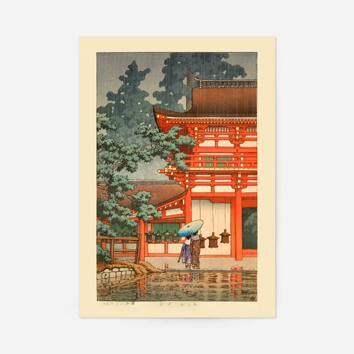 Kasuga Shrine in Nara Print by Hasui Kawase, Japanese woodblock print, unframed