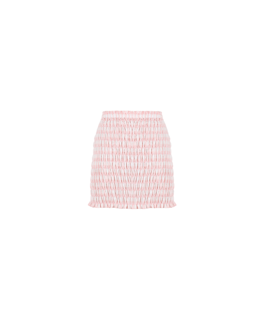 KLEIN GINGHAM MINI SKIRT PINK GINGHAM