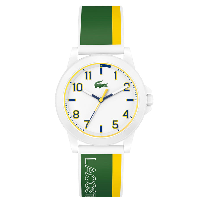 Lacoste Green Silicone White Dial Kids Watch - 2030044