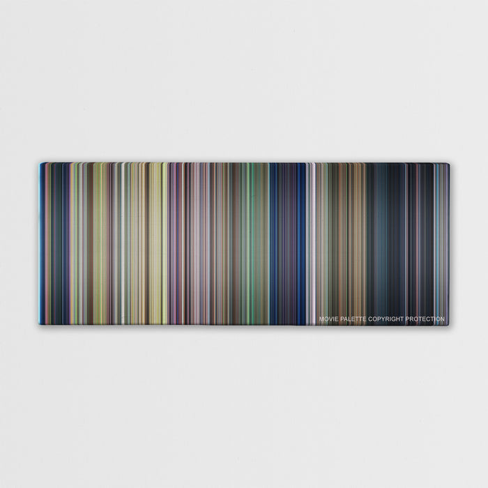 Lady and the Tramp color palette canvas print: thousands of thin vertical stripes of color