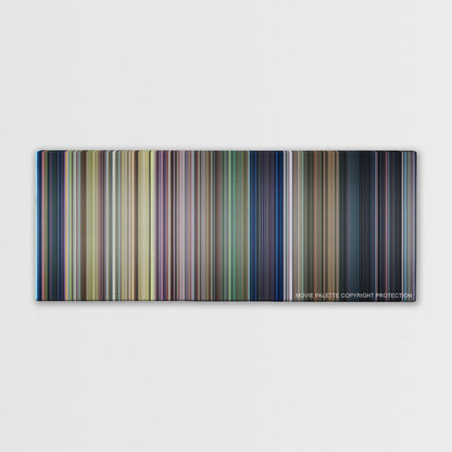 Lady and the Tramp color palette canvas print: thousands of thin vertical stripes of color