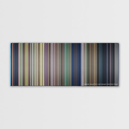 Lady and the Tramp color palette canvas print: thousands of thin vertical stripes of color