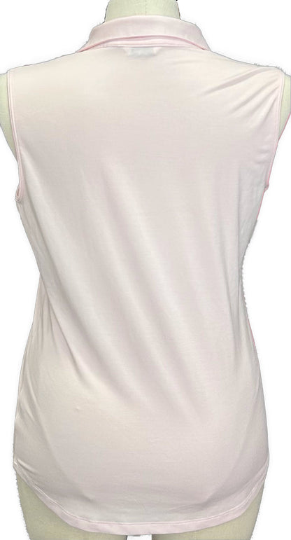 Lady Hagen Light Pink Sleeveless Women's Golf Polo Size L MSP$50