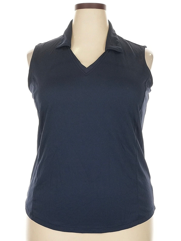 Lady Hagen Midnight Navy Sleeveless Golf Polo Size XXL