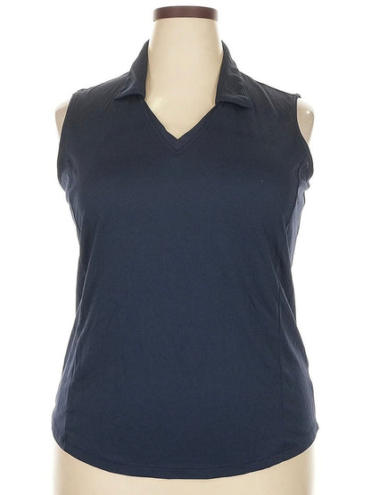 Lady Hagen Midnight Navy Sleeveless Golf Polo Size XXL
