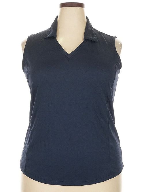 Lady Hagen Midnight Navy Sleeveless Golf Polo Size XXL