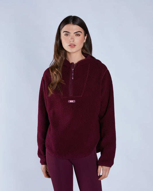 Leia Fleece  Zipper Deep Orchid