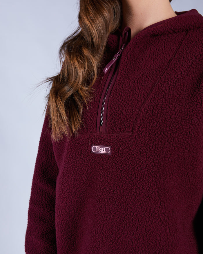 Leia Fleece  Zipper Deep Orchid