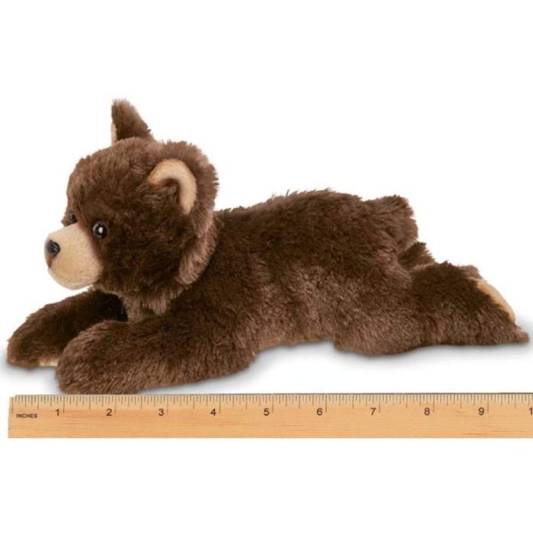 Lil' Cubbie Small Plush Brown Grizzly Bear Measuring Horizontally