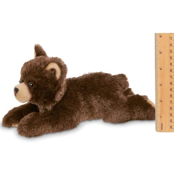 Lil' Cubbie Small Plush Brown Grizzly Bear Measuring Vertically