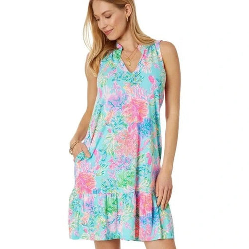 Lilly Pulitzer Malone Dress - Celestial Blue Cay Size S MSP$125