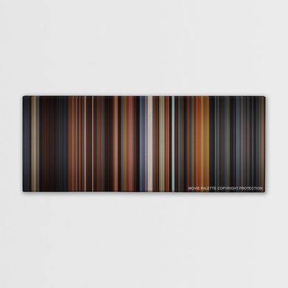 Little Women color palette canvas print: thousands of thin vertical stripes of color