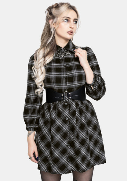 Lochan Check Mini Shirt Dress