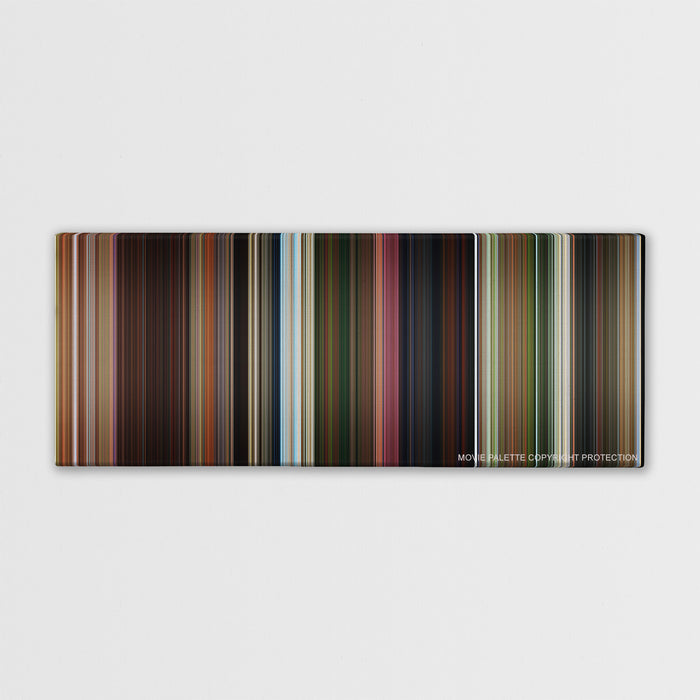 Madagascar color palette canvas print: thousands of thin vertical stripes of color