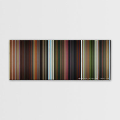 Madagascar color palette canvas print: thousands of thin vertical stripes of color