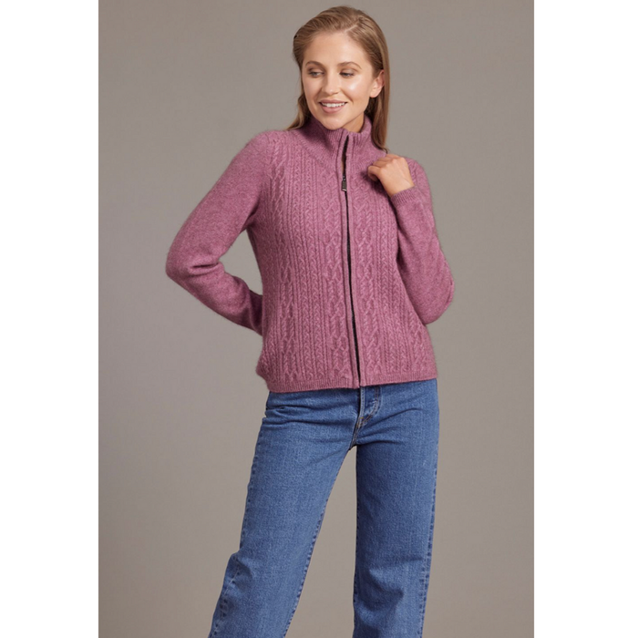 McDonald - Cable Zip Jacket (5039)Heather