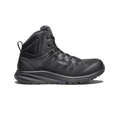 Keen Utility Vista Energy Mid ESD static dissipative carbon toe work boot in black and raven