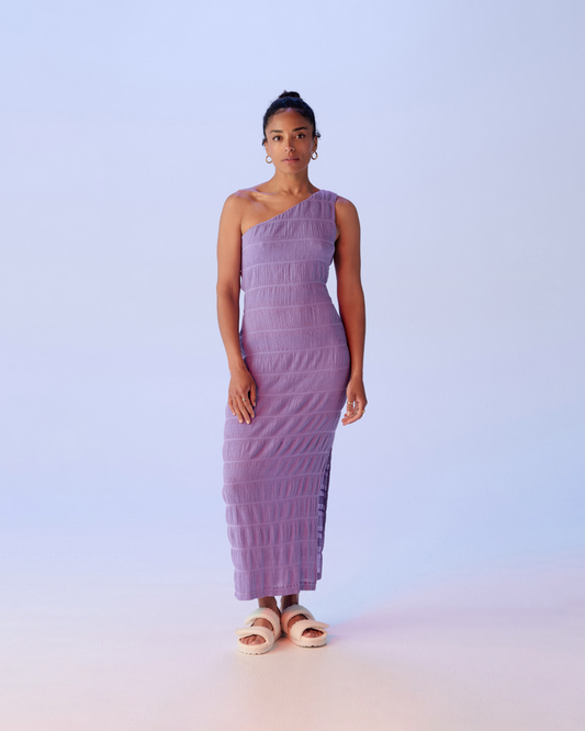 MIRELLA ASYMMETRICAL DRESS GRAPE