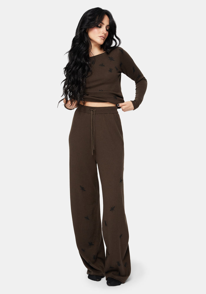 Mythidra Bug Printed Lounge Knit Trousers
