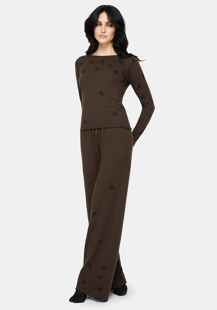 Mythidra Bug Printed Lounge Knit Trousers