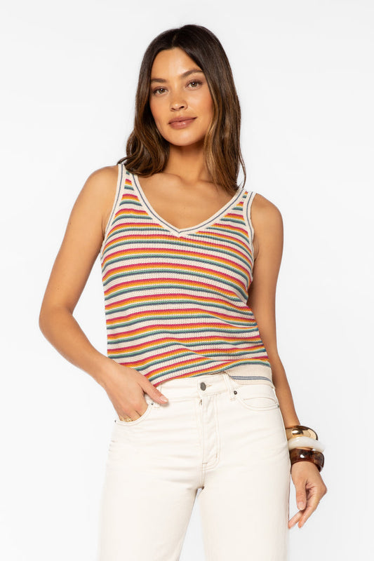 Nadia Sunny Stripe Tank - Tops - Velvet Heart Clothing