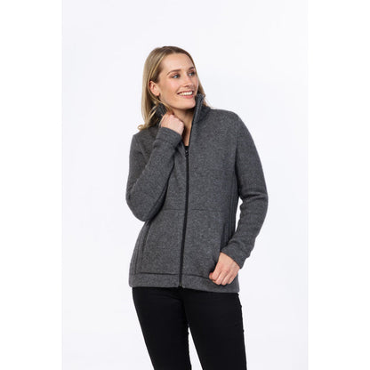 Native World - Merino & Possum Button Essential Full Zip Jacket (NS832)