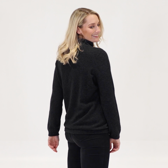 Native World - Merino & Possum Full Zip Jacket (NB485)Black