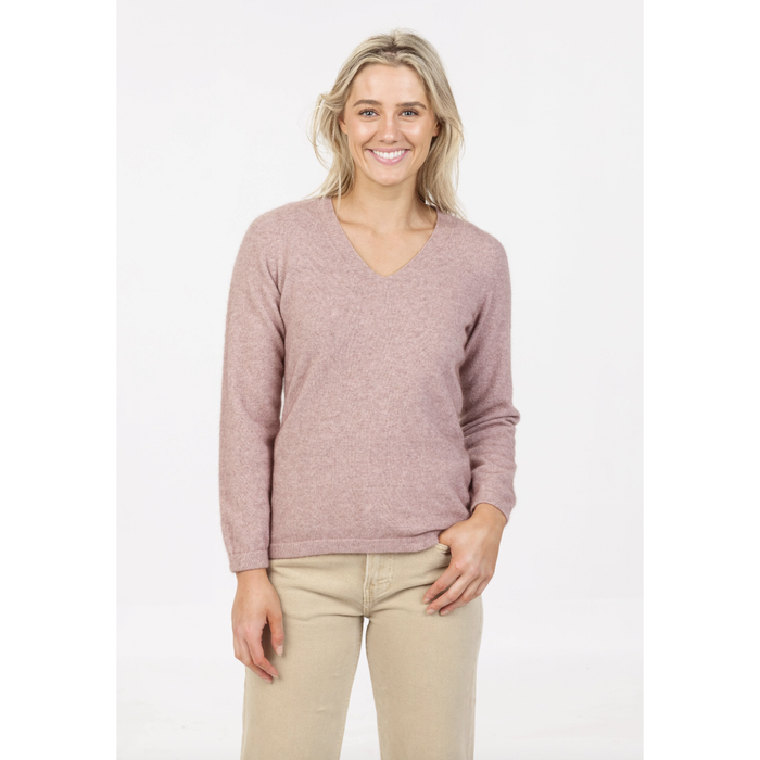 Native World - Merino & Possum Vee Plain Sweater