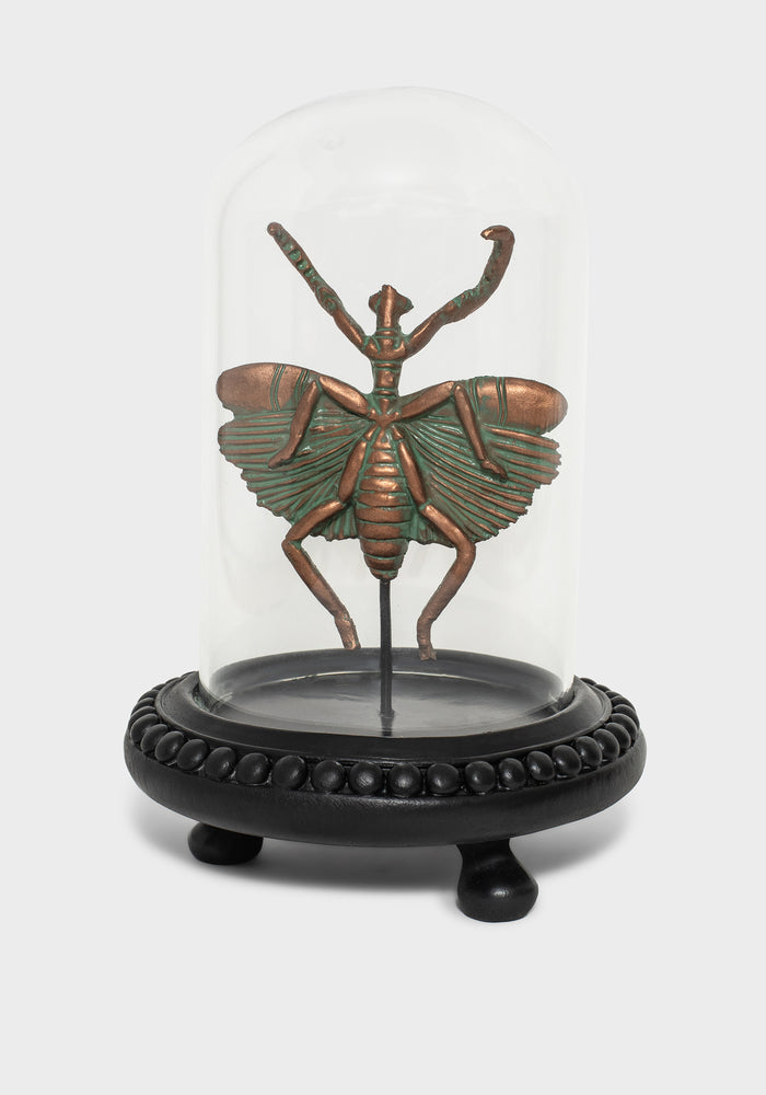 Nerissa Bug In Jar - Bronze & Green