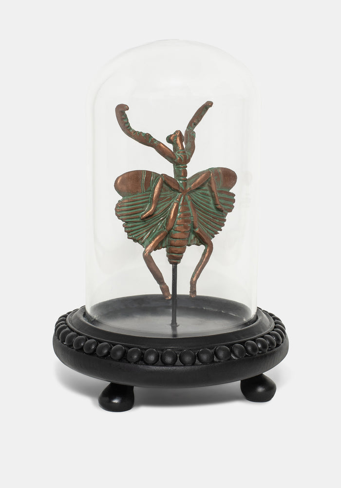 Nerissa Bug In Jar - Bronze & Green