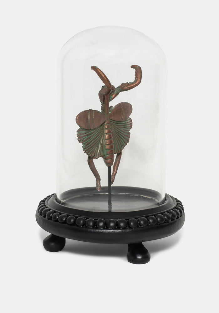 Nerissa Bug In Jar - Bronze & Green