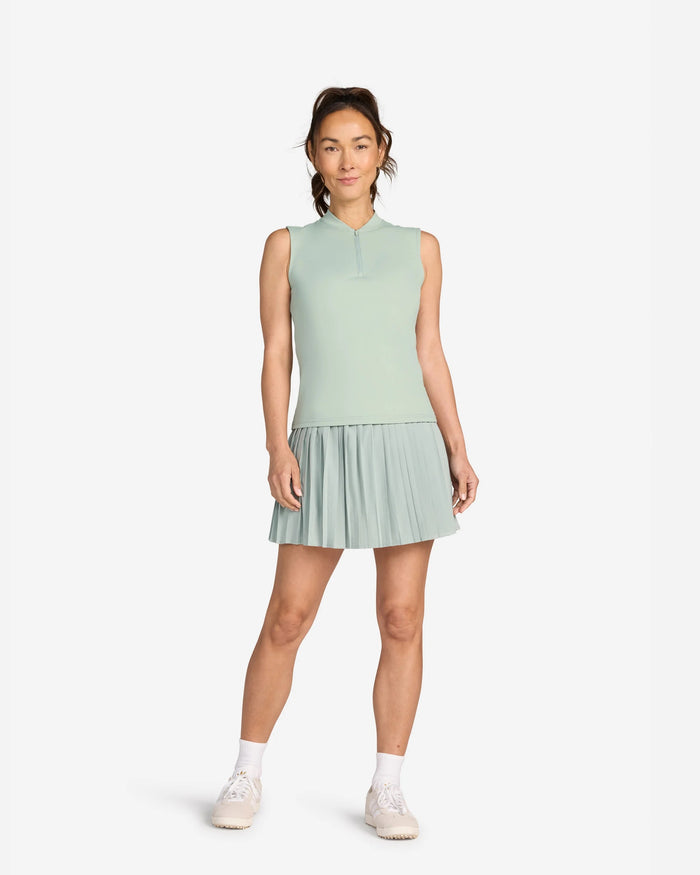 New Bad Birdie Women's Blade Sleeveless Golf Polo - Washed Sage