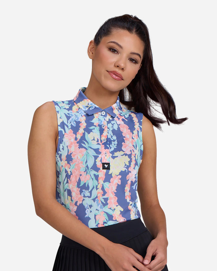 New Bad Birdie Women's Lei'd Sleeveless Golf Polo