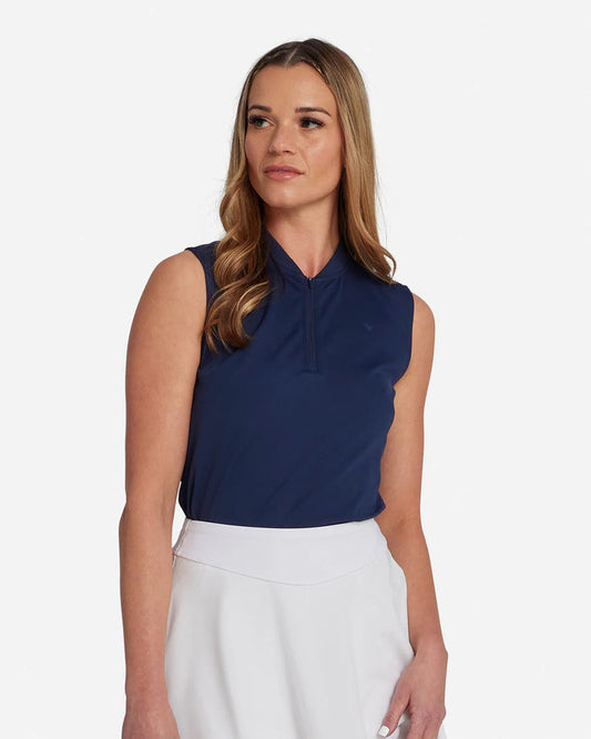 New Bad Birdie Women's Navy Blade Performance Golf Polo