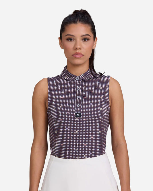 New Bad Birdie Women's Throwing Darts Sleeveless Golf Polo