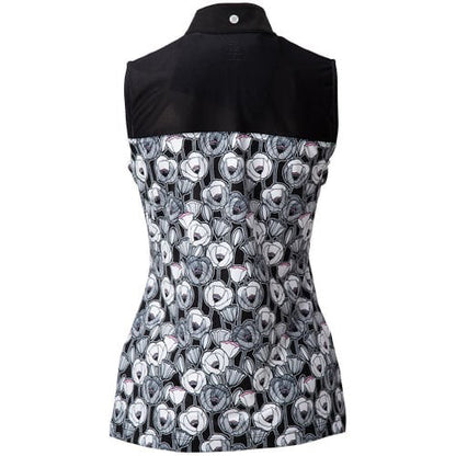 New EP NY Black & White Floral Sleeveless Golf Top MSP$80