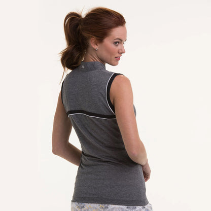 New EP NY Women's Sleeveless Slate Zip Golf Polo Size L MSP$80