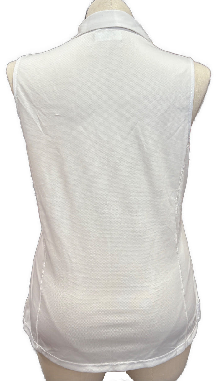 New PGA Tour Women's White Sleeveless Golf Polo Size XL
