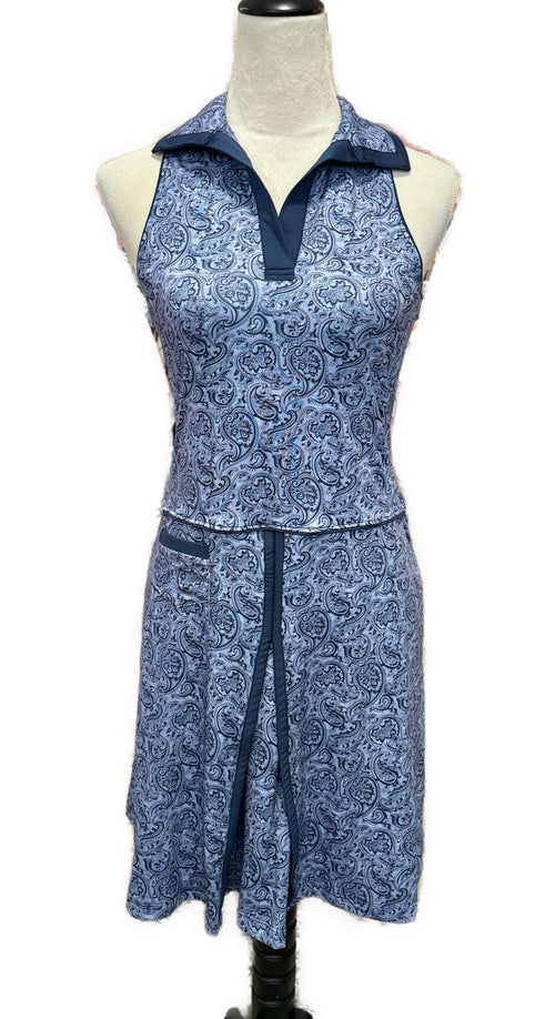New Scratch Seventy Paisley Nancy Sleeveless Golf Dress Size XS MSP$110