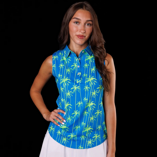 New Sunday Swagger Sleeveless Golf Polo - Bolt